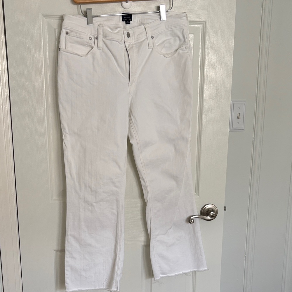 JCrew Factory- mid rise flare crop- size 31